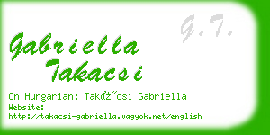 gabriella takacsi business card